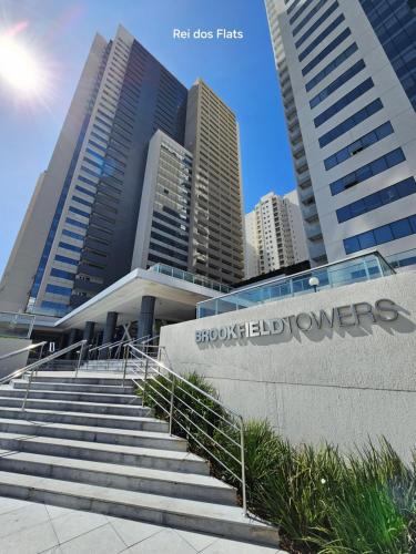 BROOKFIELD TOWERS, JARDIM GOIÁS, DE FRENTE AO FLAMBOYANT SHOPPING, COM ESTACIONAMENTO GRÁTIS, COZINHA, ENXOVAL DE CAMA E BANHO COMPLETO, ACADEMIA, LAVANDERIA, LOJA DE CONVENIÊNCIA E RECEPÇÃO 24Hs BY REI DOS FLATS, Goiânia