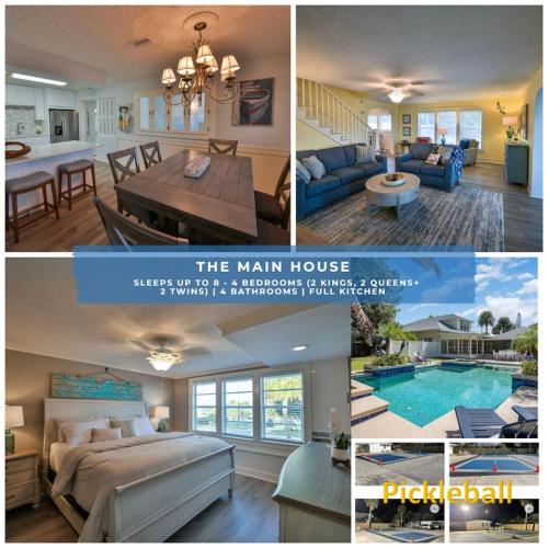Sleeps 8 2King 1Queen 2twin Pool Pickleball Beach River