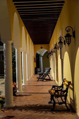 Uitzicht, Hotel Hacienda de Izamal in Guadalupe