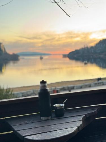 Uitzicht, Soley Hostel in Pucon