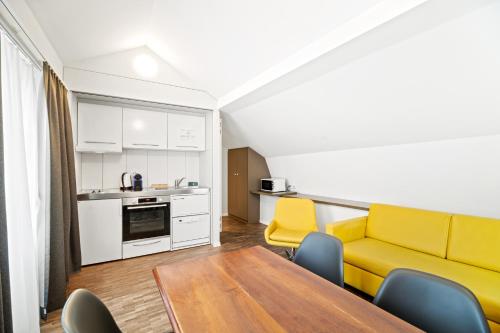 廚房, Hine Adon Fribourg City Aparthotel Self checkin in 夫里堡市中心