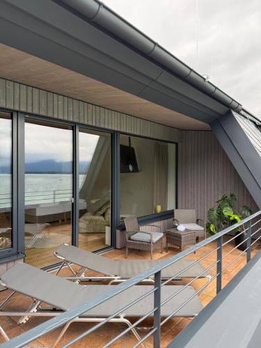 Balkon/Terrasse, Seehotel Lilly in Strobl