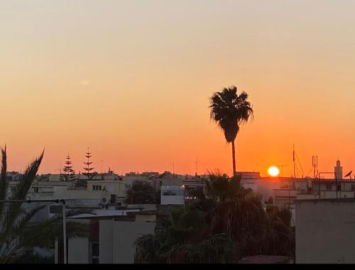 Sunset rooftop Rabat Sale Airport in 벨 아루시