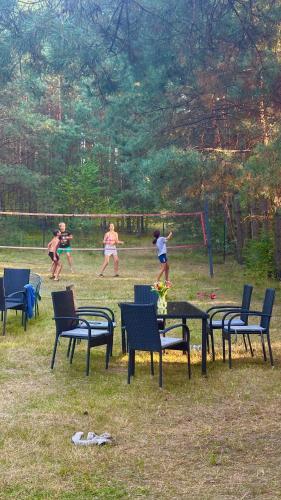 LEŚNY LUZ domek całoroczny w lesie nad jeziorem, duży taras, basen, boisko do siatkówki, kino plenerowe, ognisko i grill