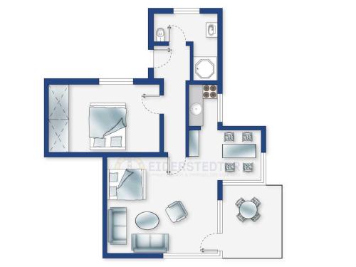 One-Bedroom Apartment with Balcony room in Wohnung 11 Seebrueckenblick ID 081