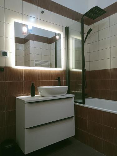 Apartament z Widokiem, wygodny Apartament z sypialnią, kuchnią i salonem, 47m2, bezpłatny garaż, Breslau (Foto 9)