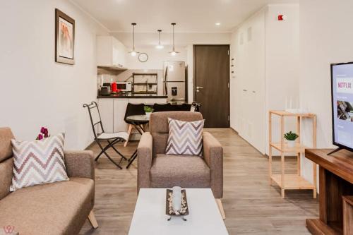 Stylish 2BR Apartment Balcony View