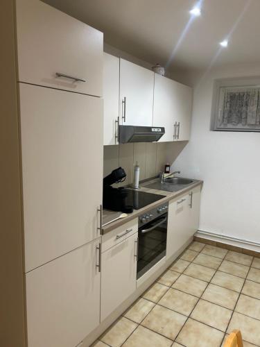 Konyha, Ferienwohnung Waldschlößchen (Ferienwohnung Waldschloßchen) in Sohrewald