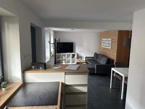 廚房, Ferienwohnung Thermenblick in 巴特溫茨海姆