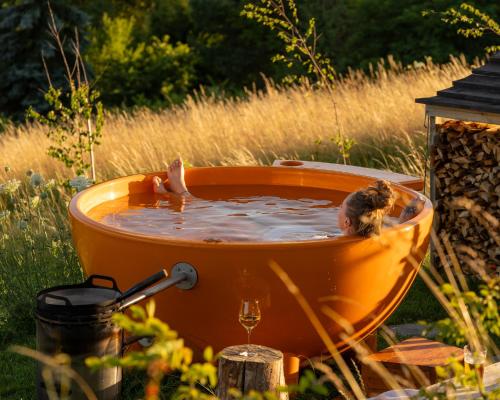 Houten Vakantiewoning ReisnaarPolen royaal ontbijt, sauna en Hottub - Accommodation - Czarna Góra