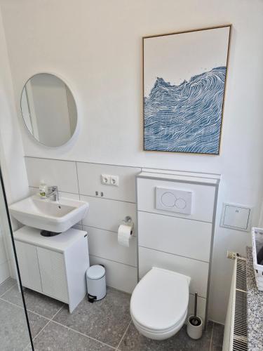 衛浴, Studio 1 - Apartments am Schloss in 上施萊斯海姆