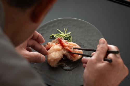 Food and beverages, 孫六温泉六庵 in Semboku