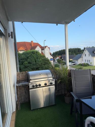 陽台/露台, Modernes Apartment in Orscholz in 梅特拉