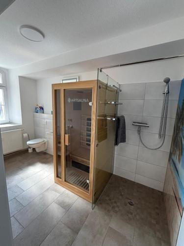 Sauna, Moderne Gästewohnung "Am Weinberg" am Stadtpark (Moderne Gastewohnung "Am Weinberg" am Stadtpark) in Oschatz