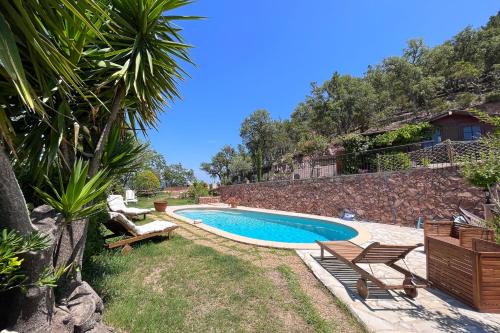 Double Family Villa12 people with Pool near Cannes in Parc Residentiel de l'Esterel