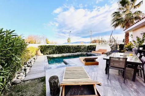 balkon/terras, Villa d'architecte Piscine Chauffée toute l'année (Villa d'architecte Piscine Chauffee toute l'annee) in Corneilla-Del-Vercol