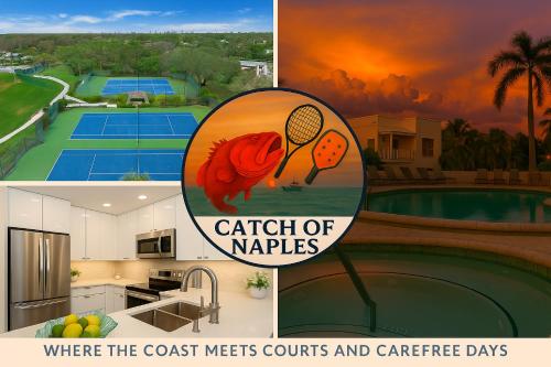 85 TV, Elegant Naples Escape at World Tennis Club, Beach 4mi, Sauna, Heated Pools, Sauna, Hot tub, Naples