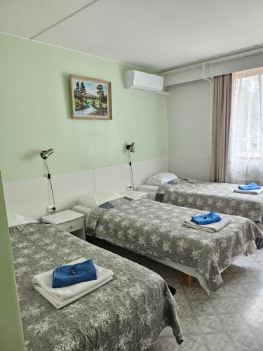 3 twin beds