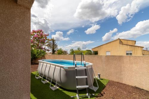 Изглед, Villa familiale avec piscine, clim & baby-foot in Bouillargues