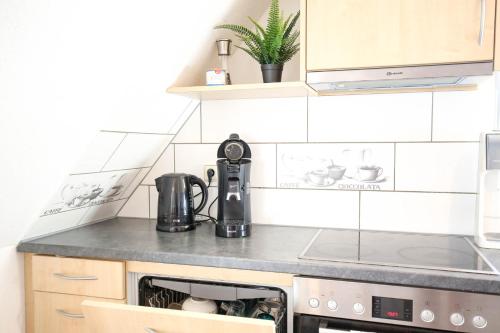 廚房, Apartment Zur kleinen Auszeit in 庫斯特爾丁根