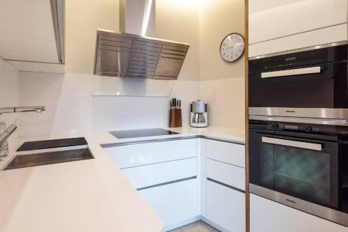 廚房, Pöllmühle Penthouse by Alpine Host Helpers (Pollmuhle Penthouse by Alpine Host Helpers) in 蒂羅爾州基希貝格市中心
