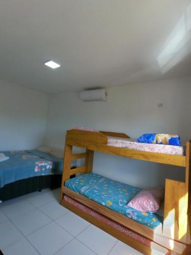 1 double bed, 2 bunk beds