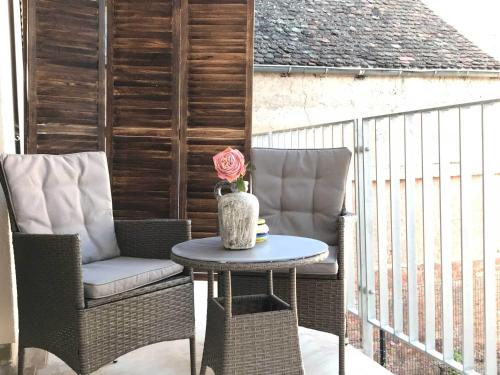 陽台/露台, Lauras Weinherberge in 萊斯惠勒