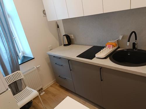 Konyha, New Gray apartment in the center of Riga in Grinzinkalns (történelmi dolgozók negyede)