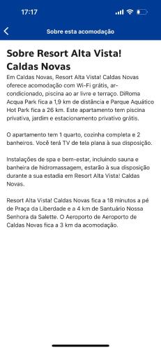 Alta Vista Termas Resort Caldas Novas