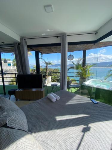 瓜鲁雅 Casamar paraiso na praia com a vista do mar dos sonhos piscina e spa 4星级 民宿 套房