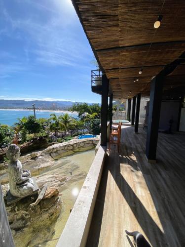 瓜鲁雅 Casamar paraiso na praia com a vista do mar dos sonhos piscina e spa 4星级 民宿 泳池