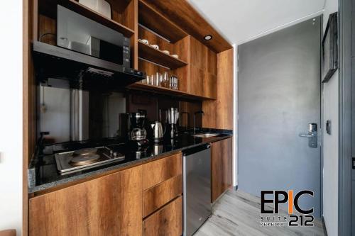 Kitchen, Epic Suite 212 Deluxe Aeropuerto in Olimpica