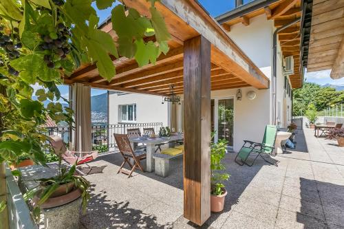 Balkon/terasa, Gambarogno Vista Bella 2 - Happy Rentals in Piazzogna