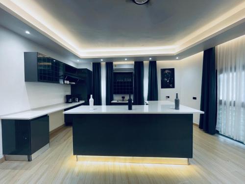 bucătărie, Platinum Blue Island Resort in Akosombo