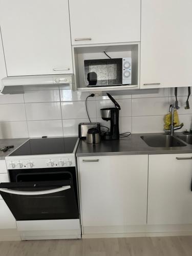 Tilava yksio isolla lasitetulla parvekkeella in Kurkimäki