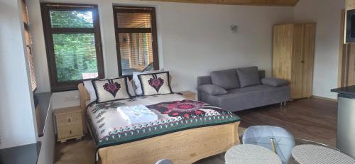1 queen bed, 1 sofa bed