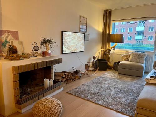 Scandinavian apartment with fireplace, Helsinki (foto 3)