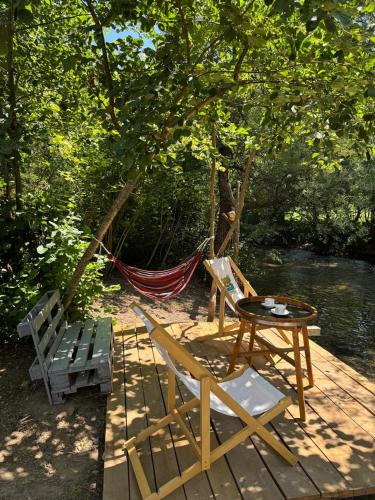 Surrounding environment, river barrels in Pruška