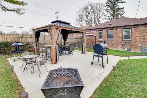 Detroit Retreat with Gazebo Fire Pits and Charcoal Grill