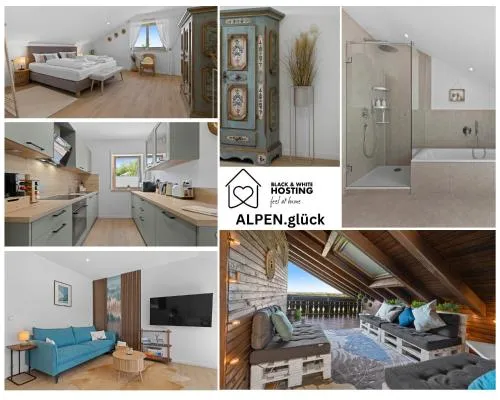ALPENglück - Stylisches Dachgeschoss-Apartment mit Bergblick, großer Balkon & 3 Schlafzimmern in Wiggensbach, Deutschland