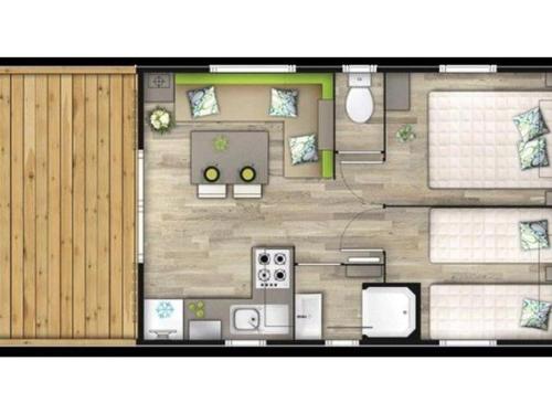 Mobil-home avec terrasse pour 5 personnes, 2 chambres - API-1-52-791, Seillac (photo 5)