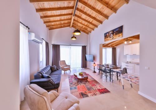 صالة مشتركة/ منطقة التلفزيون, Villa Safran in Cukurbag