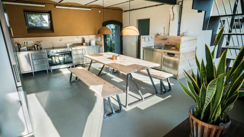 廚房, Der Birkenhof Uckermark in 卡塞科