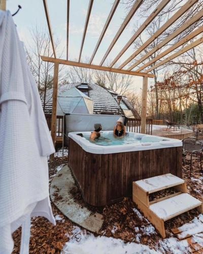 Unique Dome Home With Hot Tub & Piano, on 28 acres in High Falls