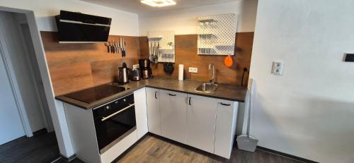 廚房, Ferienwohnung Große Sommerleite in 安娜貝格-布赫霍爾茨