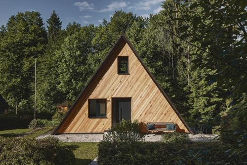 外部景觀, HAUS28 - Modernes A-Frame im Wald in 格拉特斯多夫