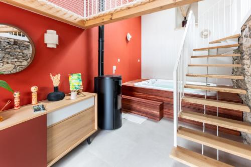 Loft d'architecte jacuzzi, cinema et filet habitation in Monnieres