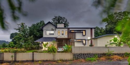 Exterior view of SaffronStays Fernshade - 3BR Khopoli retreat, patio, lawn picnics & riverside walks, quick Mumbai ac