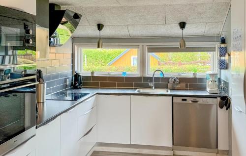 Kitchen, Four-Bedroom Holiday Home In Haderslev in Diernaes