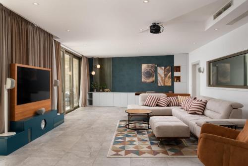 Koplietošanas atpūtas telpa ar TV, Villa Olive Grove ZadarVillas in Murvica (Zadarska)